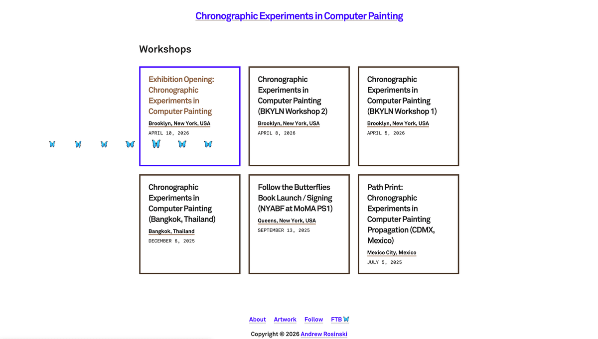 Chronographic Experiments in Computer Painting