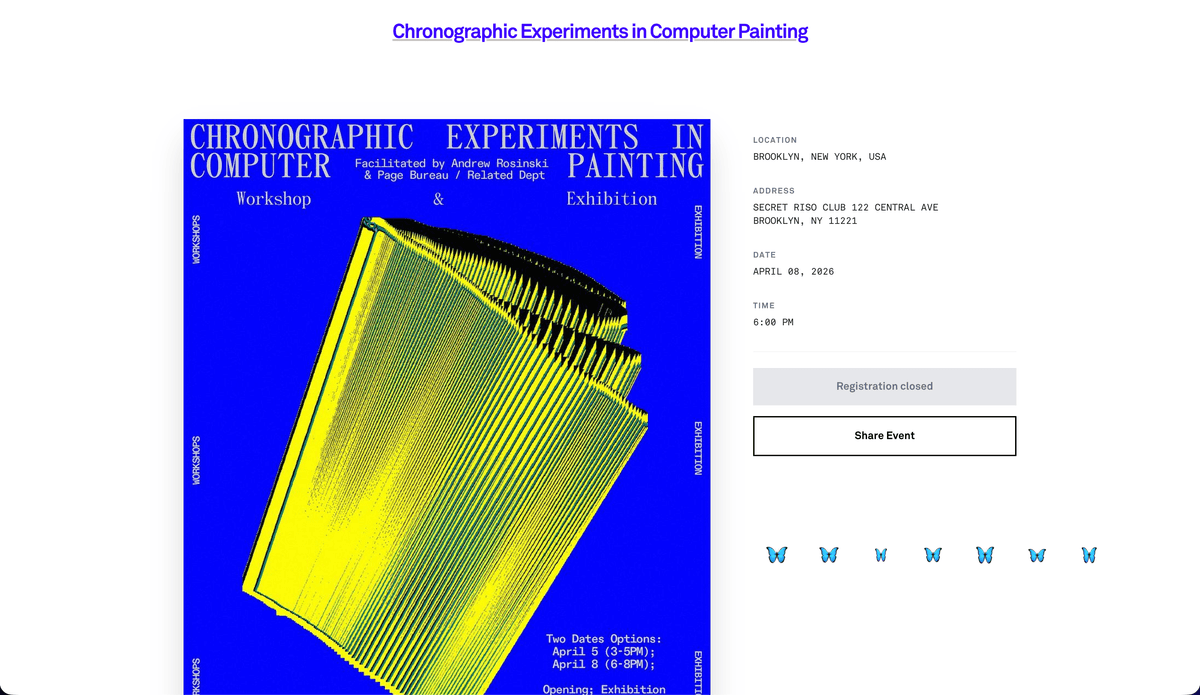 Chronographic Experiments in Computer Painting