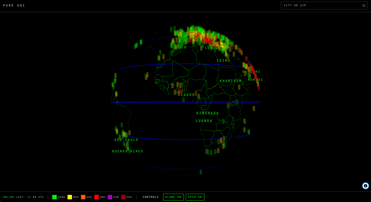 Pure Air Quality Index (AQI)