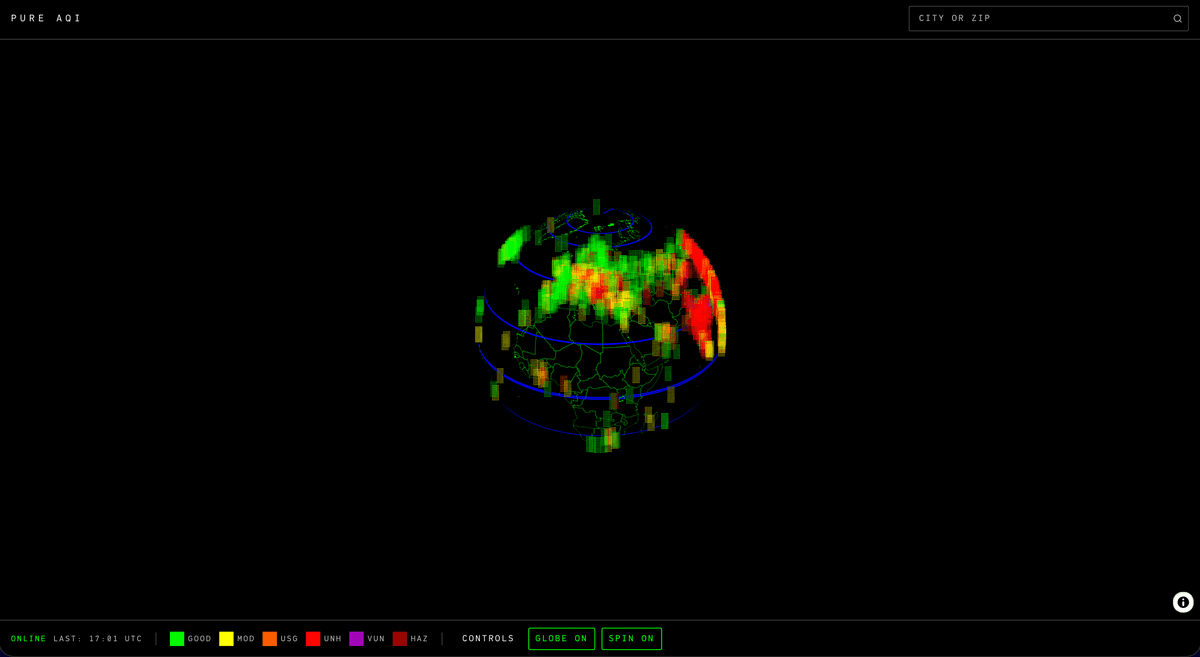 Pure Air Quality Index (AQI)