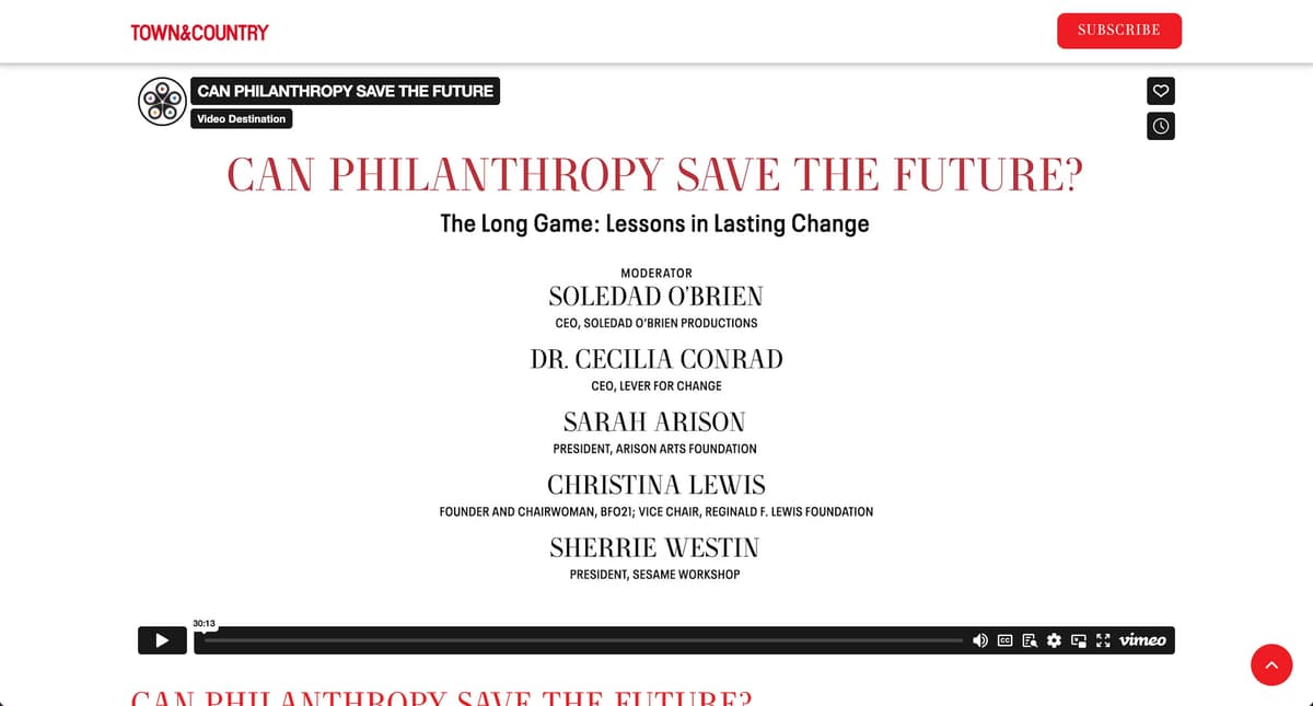 Town & Country Philanthropy Summit