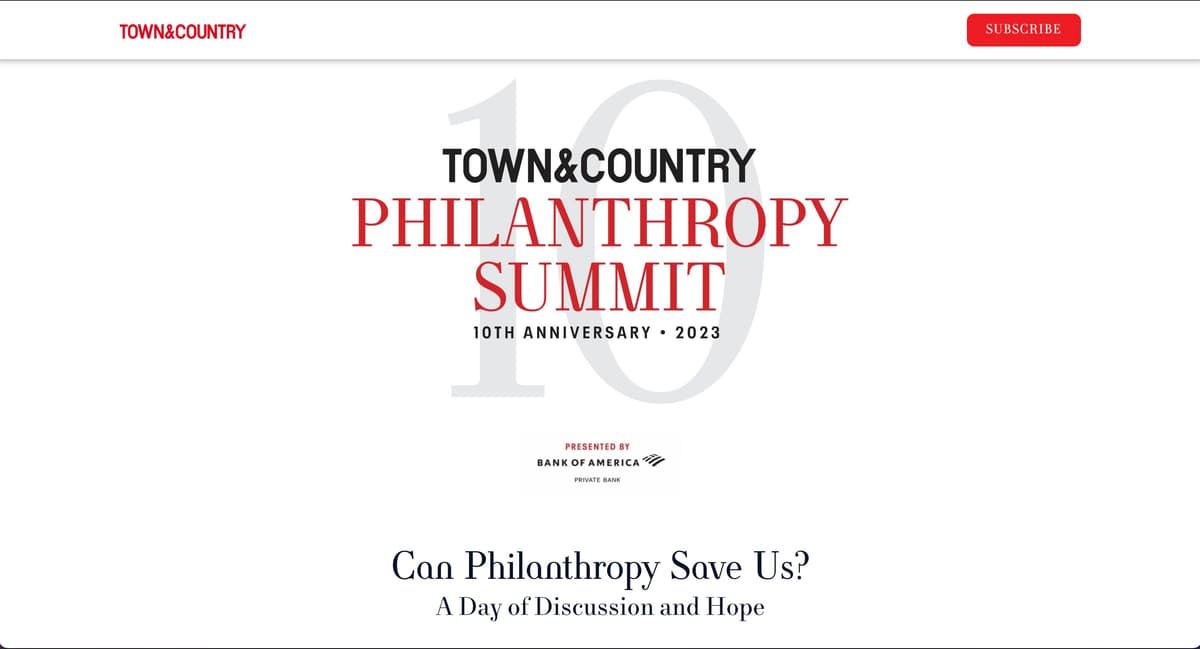 Town & Country Philanthropy Summit